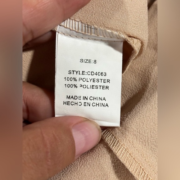 Bluebelle Beige Wrap Dress - Picture 7 of 7